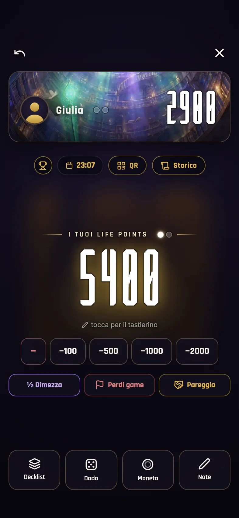 I Life Points durante un duello